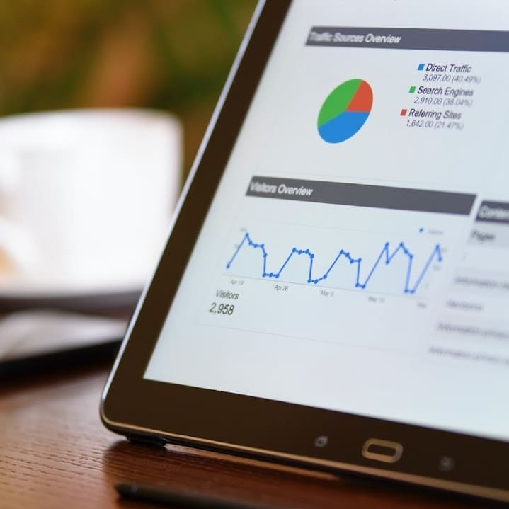 Software dashboard on tablet